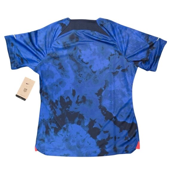 Nike USA Soccer Jersey Blue Black Tie-Dye Slim Fit Dri-Fit Women Large DN0777453 - Picture 2 of 11